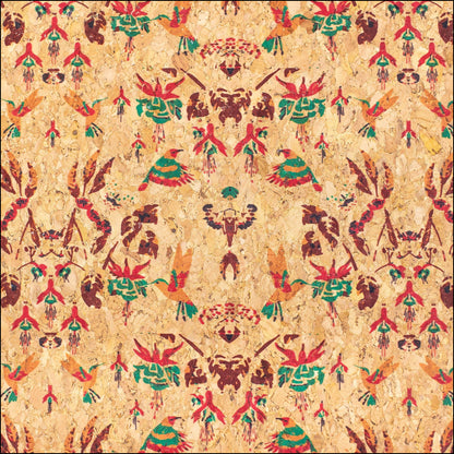 Birds Of Paradise Cork Fabric- Cof-365-New Cork Fabric