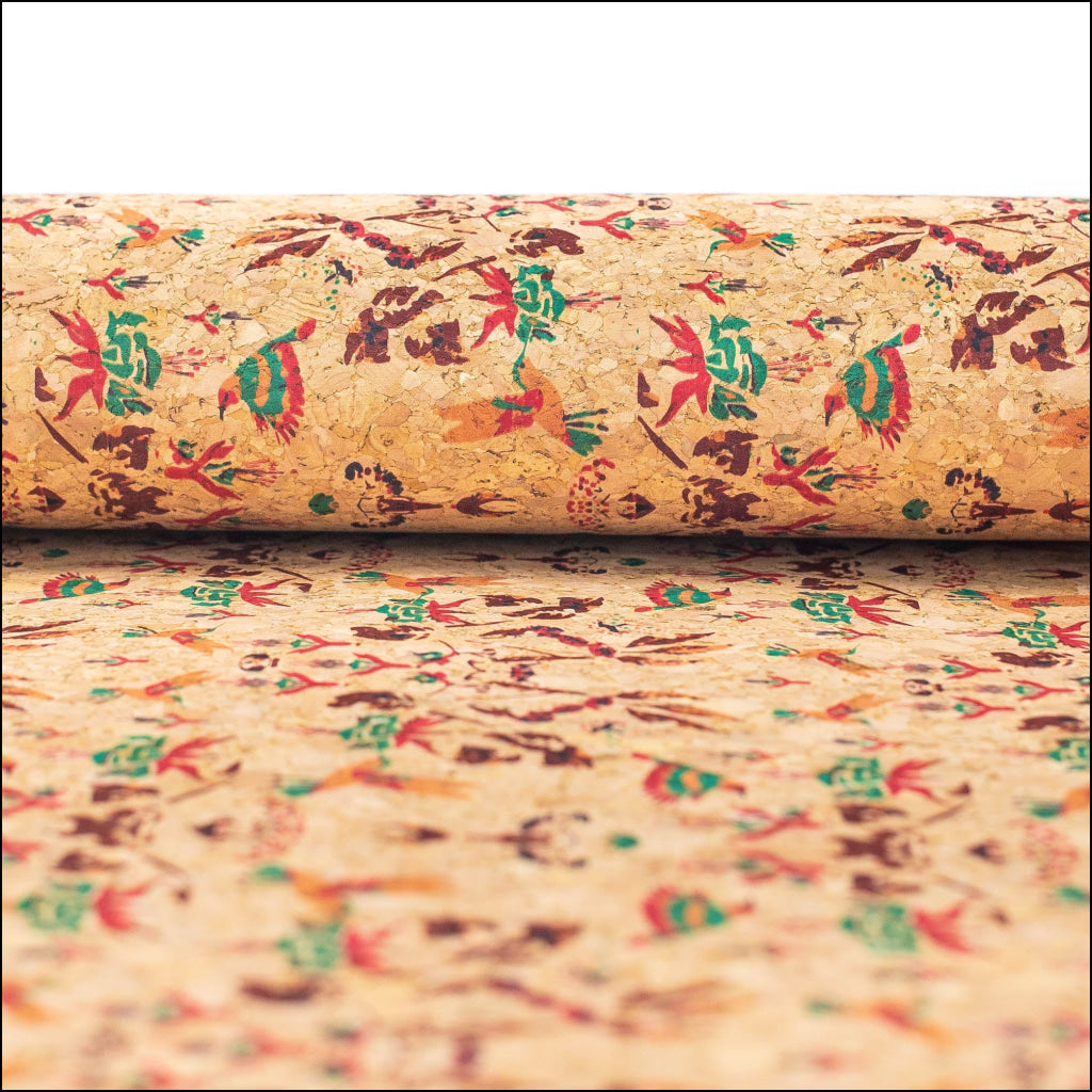 Birds Of Paradise Cork Fabric- Cof-365-New Cork Fabric
