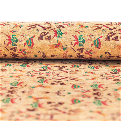 Birds Of Paradise Cork Fabric- Cof-365-New Cork Fabric