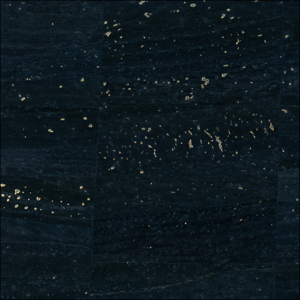 Black Cork Fabric with Natural Gold Flecks COF-655 cork fabric