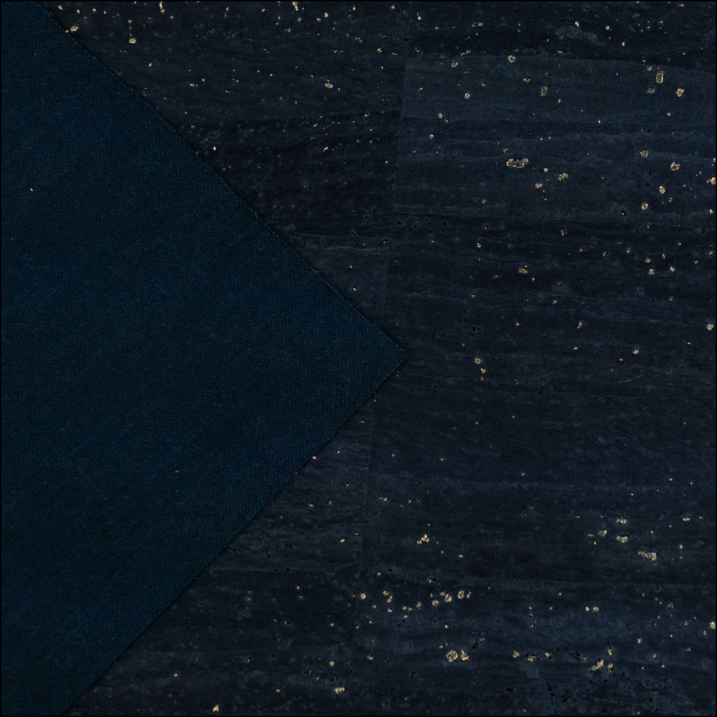 Black Cork Fabric with Natural Gold Flecks COF-655 cork fabric