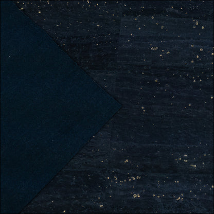 Black Cork Fabric with Natural Gold Flecks COF-655 cork fabric