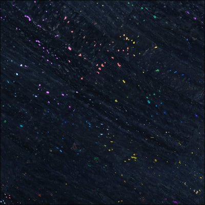 Black Cork Fabric with Rainbow Foil Flecks COF-653 cork fabric