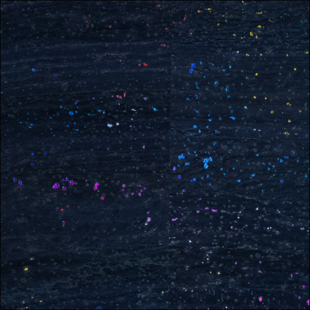 Black Cork Fabric with Rainbow Foil Flecks COF-653 cork fabric