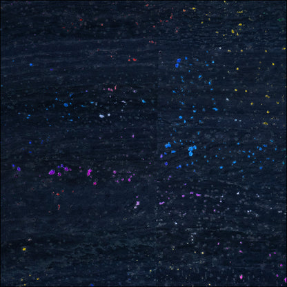 Black Cork Fabric with Rainbow Foil Flecks COF-653 cork fabric