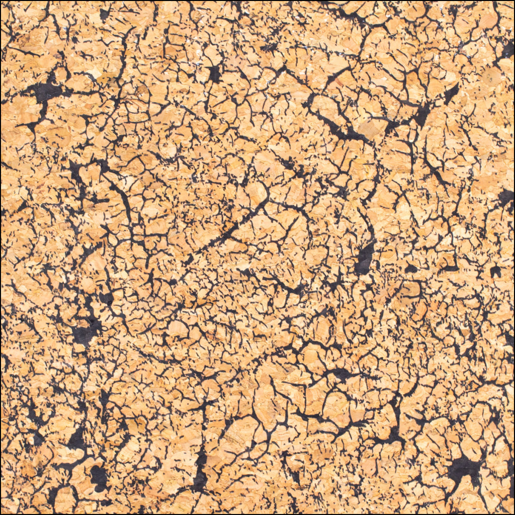 Black Crackle Effect Pattern Cork Fabric Cof-360-A Cork Fabric