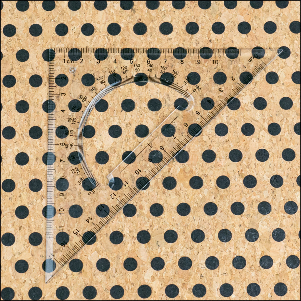 Black Dots Pattern Cork Fabric COF-788 1/2M (138*50 cm / 54*19 inches) cork fabric