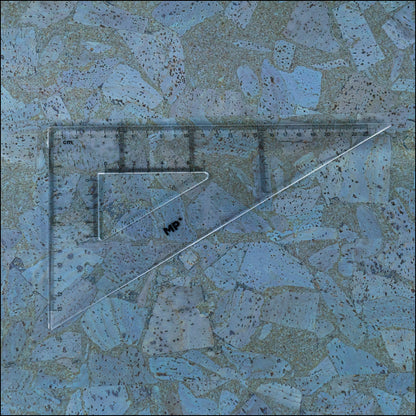 Blue-Gray Cork Fabric In Block Style 0.86 Thickness Cof-590 Cork Fabric