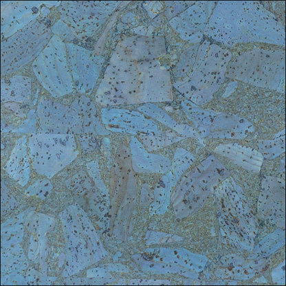 Blue-Gray Cork Fabric In Block Style 0.86 Thickness Cof-590 Cork Fabric