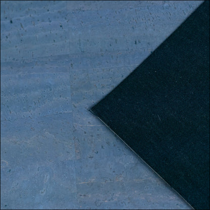 Blue Grey Natural Cork Fabric COF-676 cork fabric