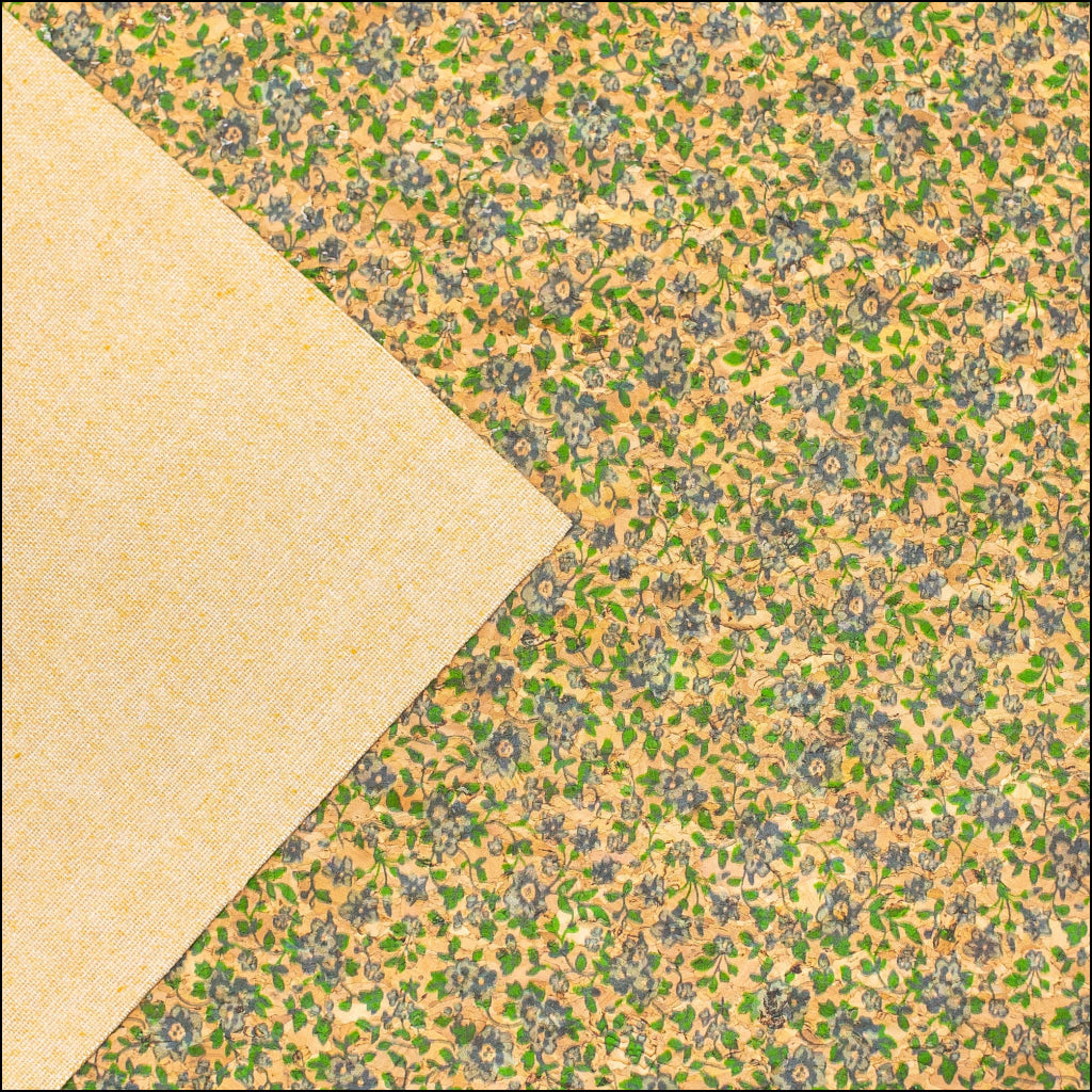 BLUE rustic Cork Fabric-COF-318 cork fabric