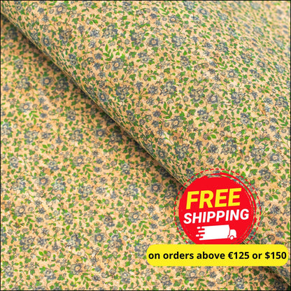 BLUE rustic Cork Fabric-COF-318 cork fabric