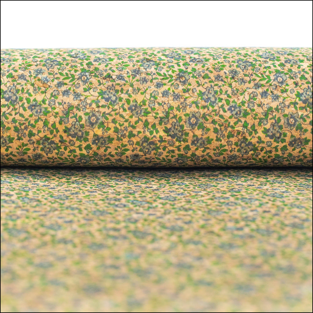 BLUE rustic Cork Fabric-COF-318 cork fabric