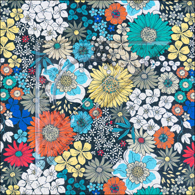 Bold Multicolor Floral Cork Fabric COF-626 cork fabric