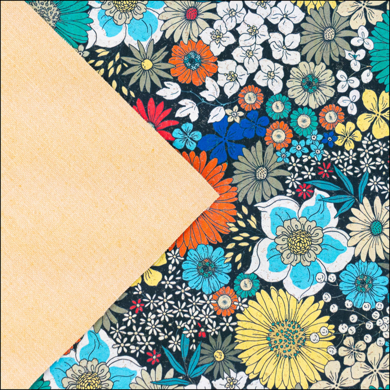 Bold Multicolor Floral Cork Fabric COF-626 cork fabric