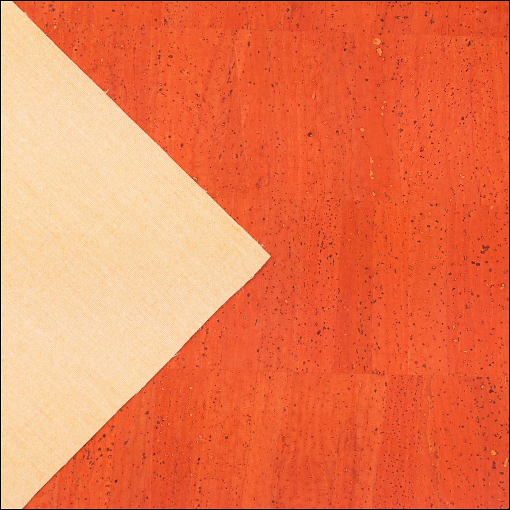 Bold Orange Solid Cork Fabric - 0.87Mm Thickness Cof-585 Cork Fabric