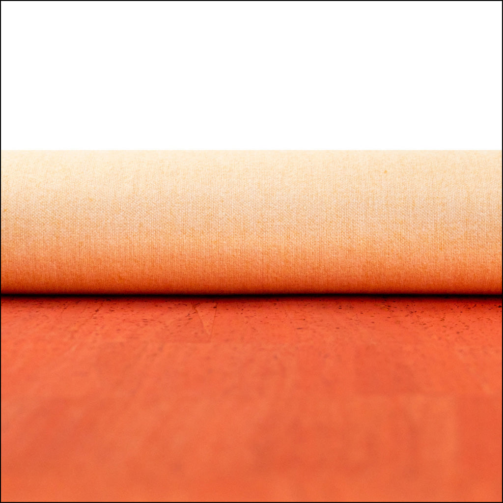 Bold Orange Solid Cork Fabric - 0.87Mm Thickness Cof-585 Cork Fabric