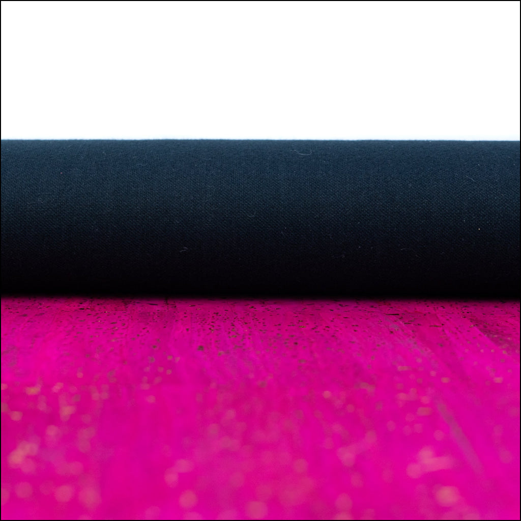 Bright Pink Cork Fabric with Metallic Gold Accents COF-650 cork fabric