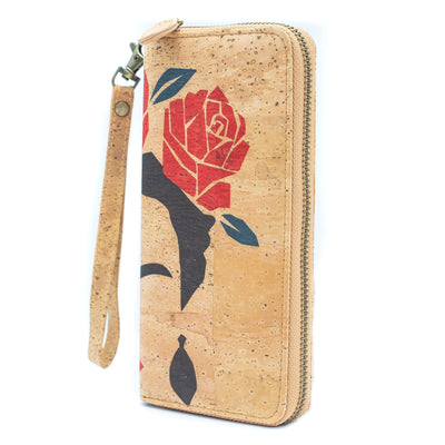 Buy 1 Get Free: Abstract Frida Art Cork Zipper Wallet- Bag-2076 A Cork Bag