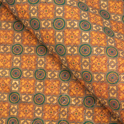 Azulejo Mosaic Pattern Cork Fabric Cof-257