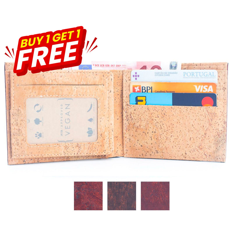 Buy 1 Get Free: Brown Cork Men’s Cardholder Wallet Bag-2074-Def Flash Sales