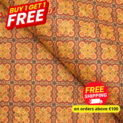 Buy 1 Get Free: Ceramic Tile Mosaic Pattern Cork Fabric Cof-266