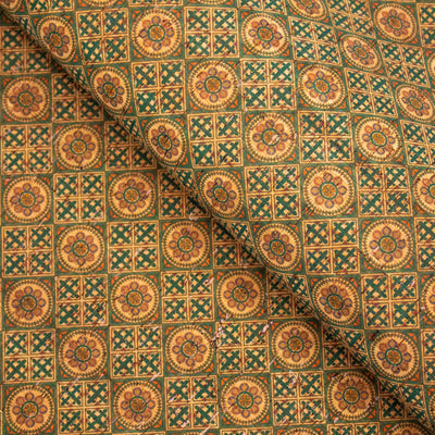Classical Tiles Pattern Cork Fabric Cof-251 Cork Fabric