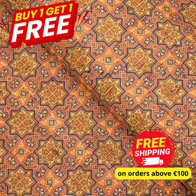 Buy 1 Get Free: Cork Fabric Tile Portuguese Ceramic Tile Mosaic Pattern Cof-271 Cork