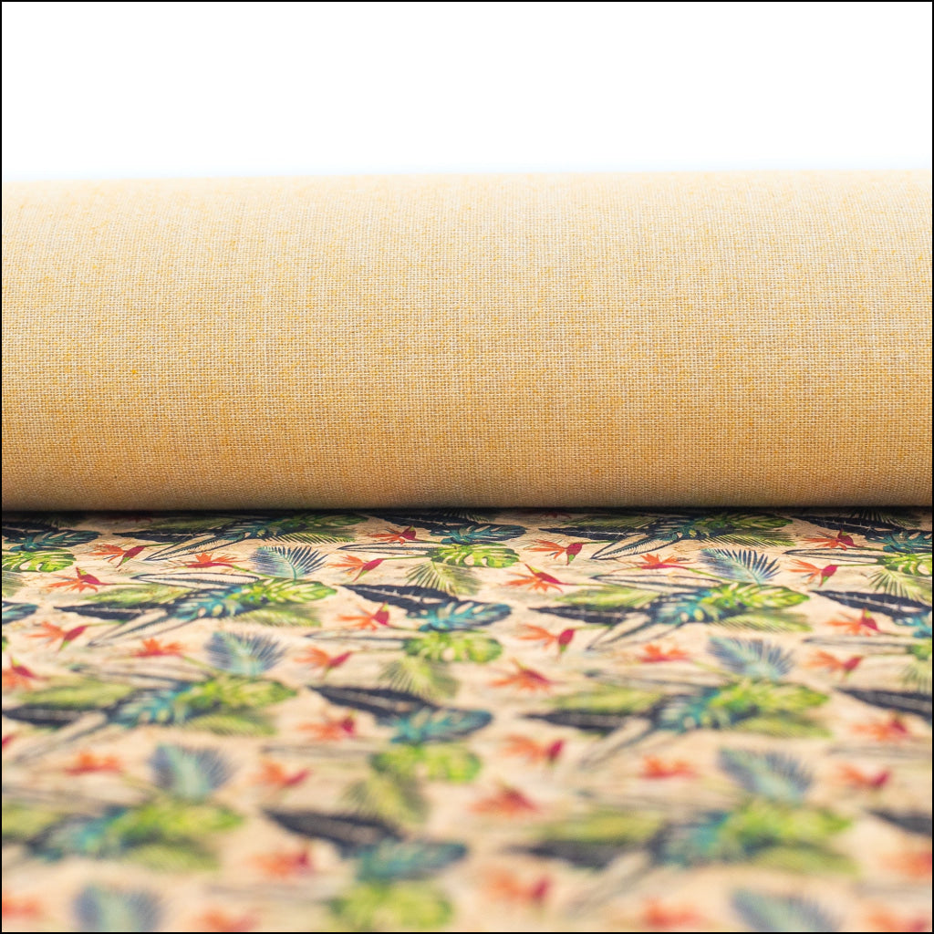 Exotic Leaves Cork Fabric Cof-301-A Cork Fabric