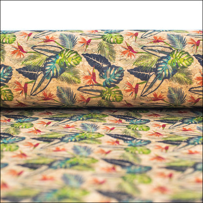 Exotic Leaves Cork Fabric Cof-301-A Cork Fabric