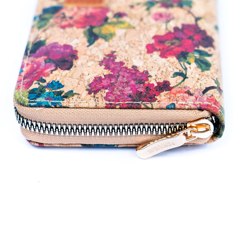 Buy 1 Get Free: Flash Sale Cork Floral Patterned Wallet （12Units）Bagd-314A-12-Random Sales