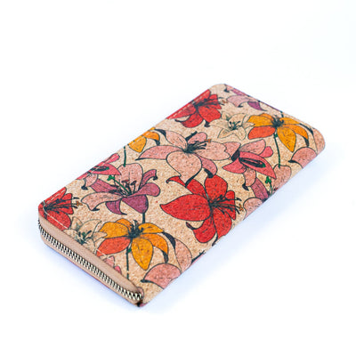 Buy 1 Get Free: Flash Sale Cork Floral Patterned Wallet （12Units）Bagd-314A-12-Random Sales