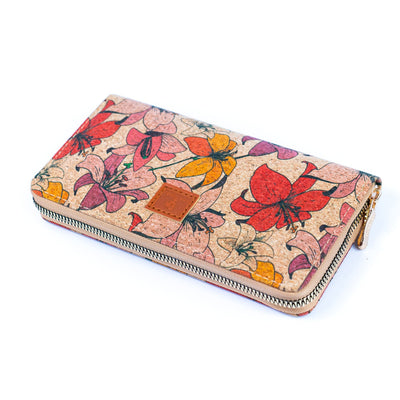 Buy 1 Get Free: Flash Sale Cork Floral Patterned Wallet （12Units）Bagd-314A-12-Random Sales