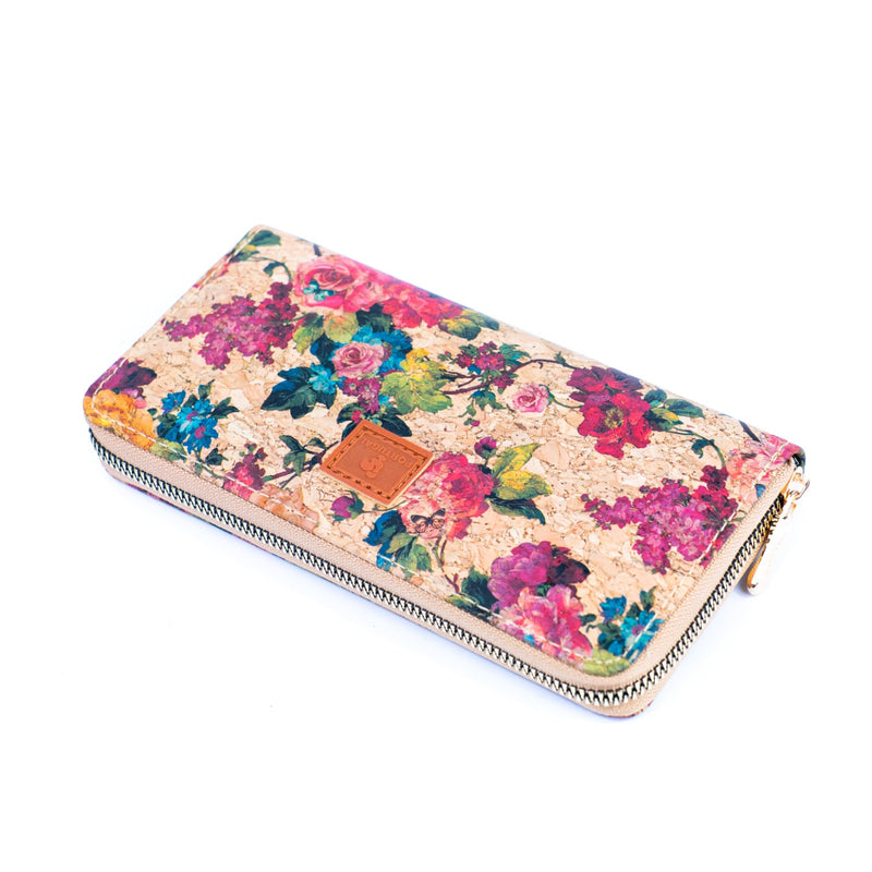 Buy 1 Get Free: Flash Sale Cork Floral Patterned Wallet （12Units）Bagd-314A-12-Random Sales