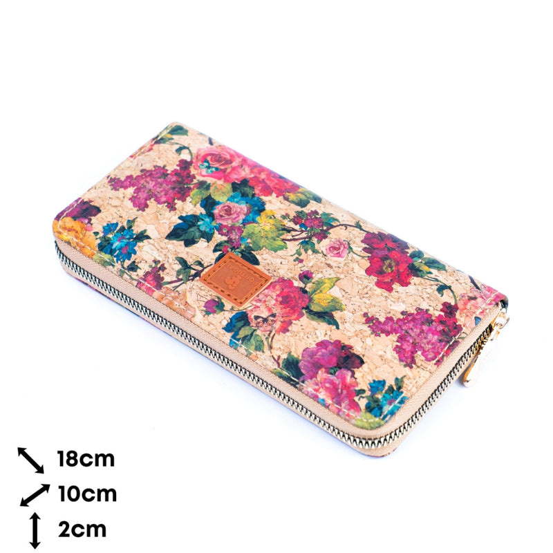 Buy 1 Get Free: Flash Sale Cork Floral Patterned Wallet （12Units）Bagd-314A-12-Random Sales