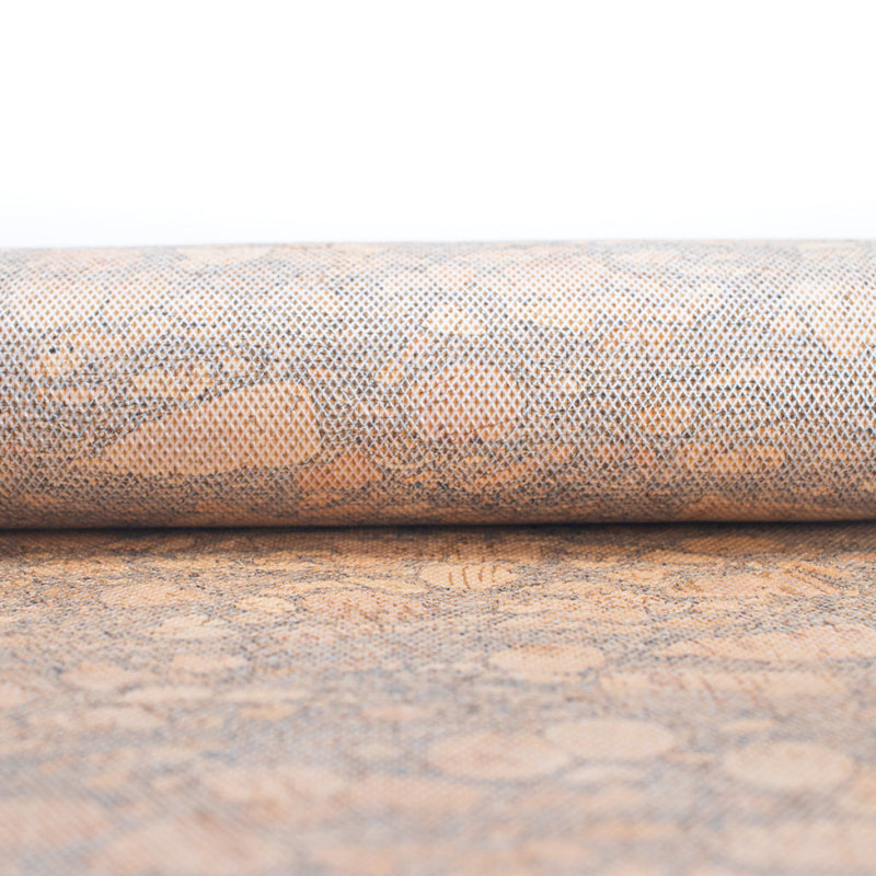 Natural Wood Grain Effect Cork Texture Fabric Cof-263-A