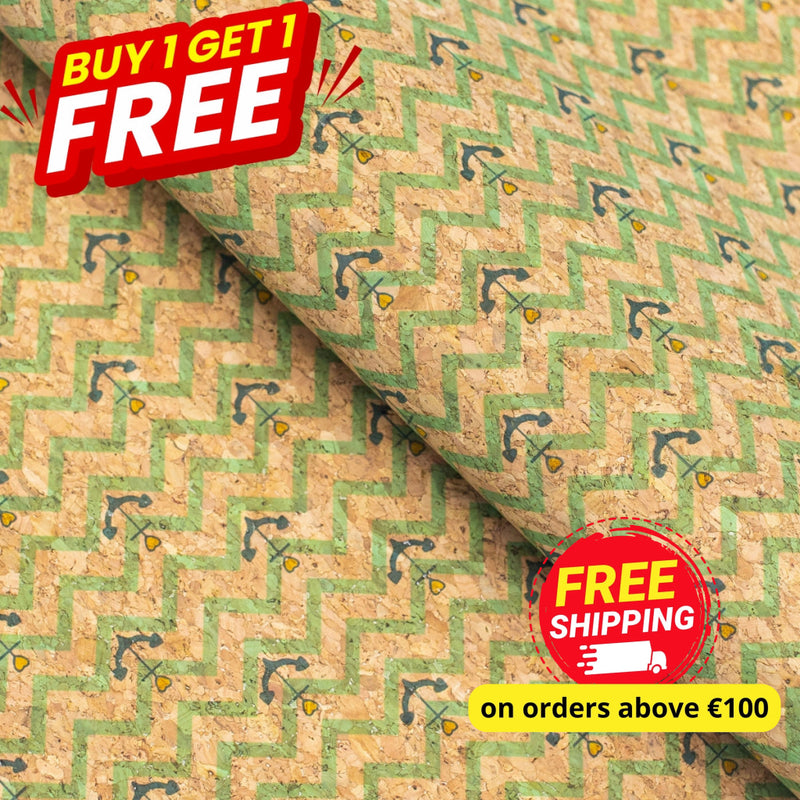 Buy 1 Get Free: Sailor Waves Cork Fabric Cof-324-A Cork Fabric