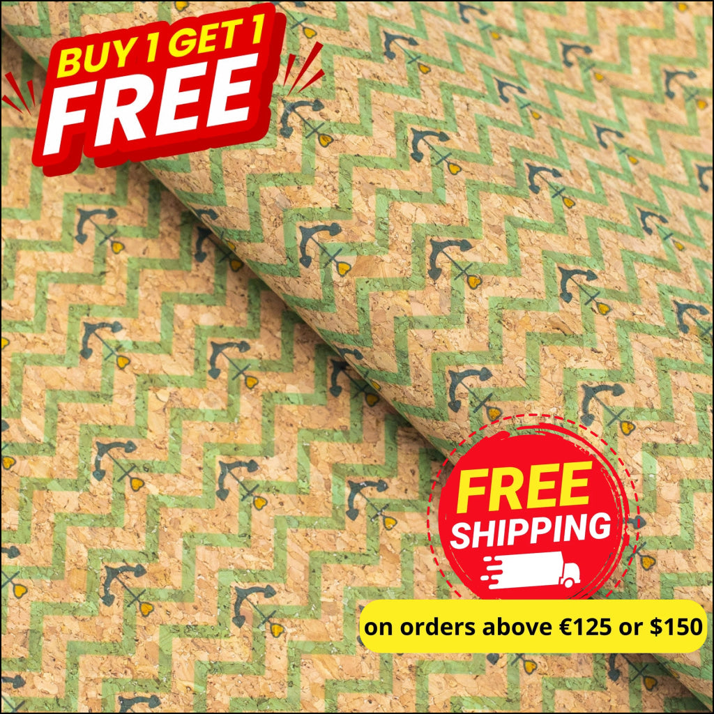 Buy 1 Get Free: Sailor Waves Cork Fabric Cof-324-A Cork Fabric