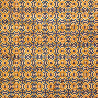 Symmetrical Tile Motif Pattern Cork Fabric Cof-243 Cork Fabric