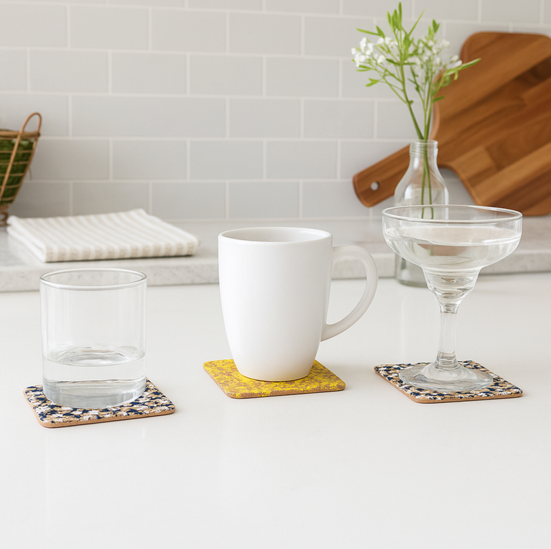 Cork and EVA Combined Drink Mats L-1101(10units)