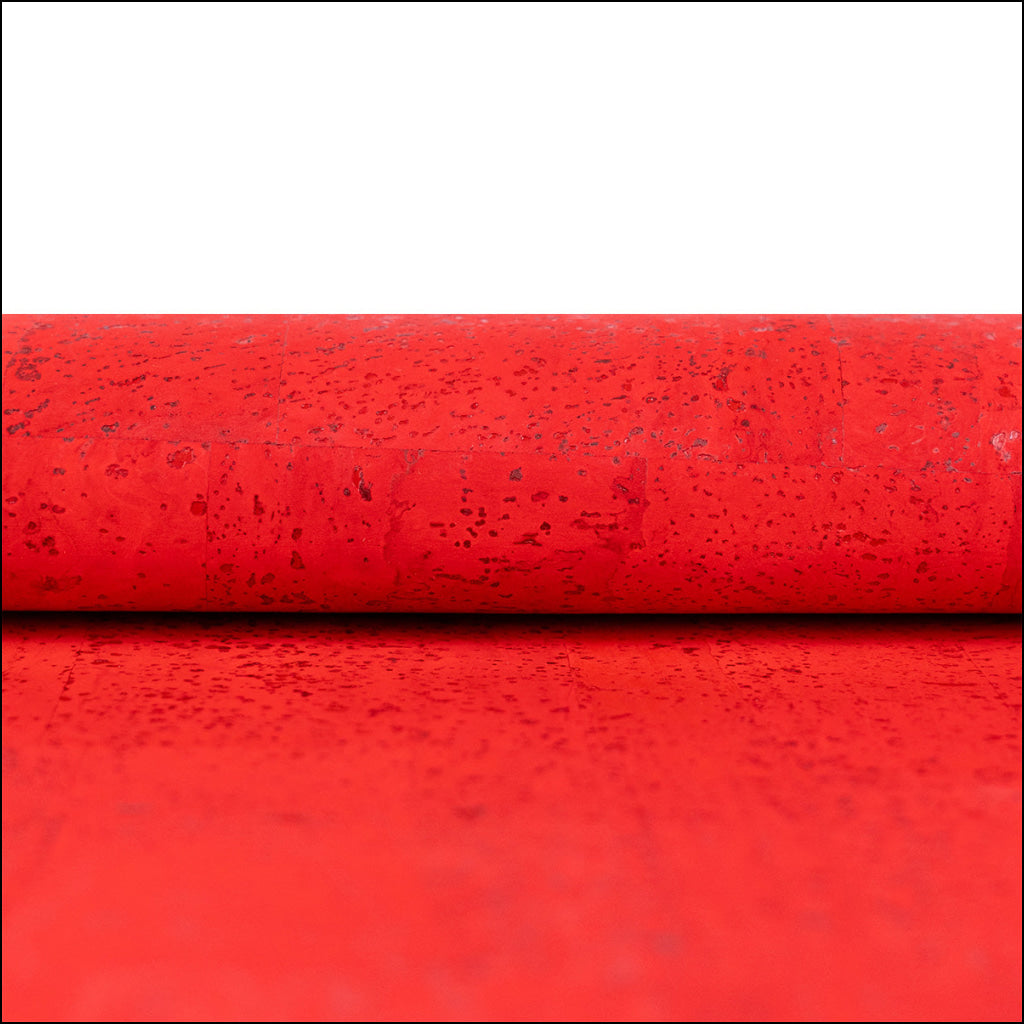 Cherry Red Cork fabric COF-617 cork fabric