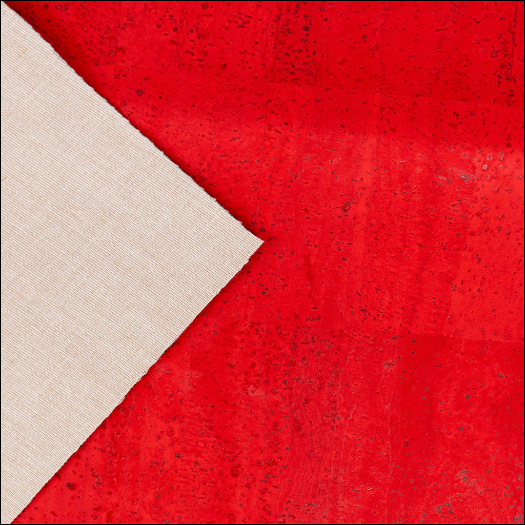 Cherry Red Cork fabric COF-617 cork fabric