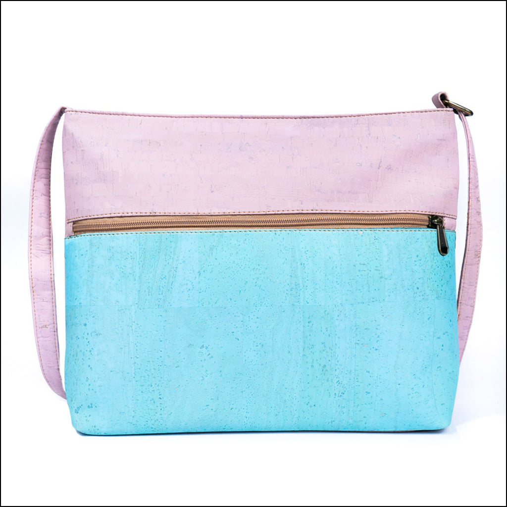 Chic Two-Tone Cork Crossbody Bag for Women BAGP-014 C Flash Sales