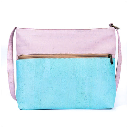 Chic Two-Tone Cork Crossbody Bag for Women BAGP-014 C Flash Sales