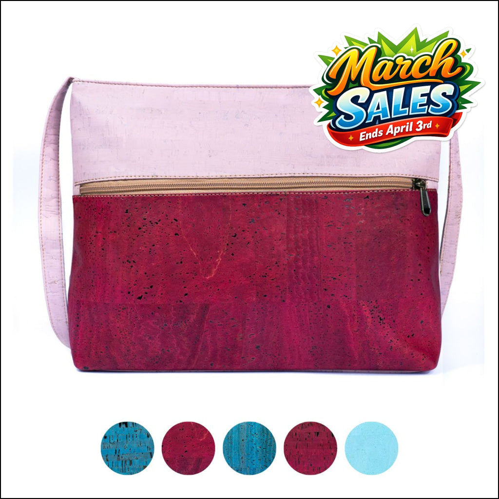 Chic Two-Tone Cork Crossbody Bag for Women BAGP-014 Flash Sales