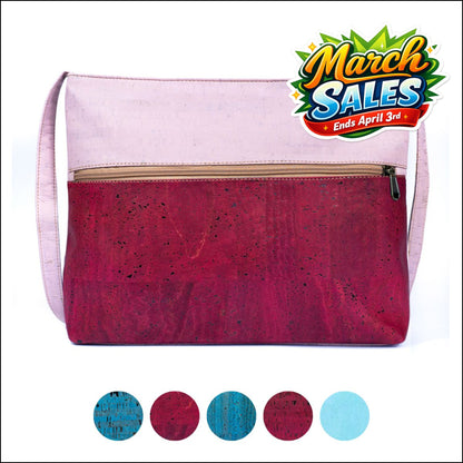 Chic Two-Tone Cork Crossbody Bag for Women BAGP-014 Flash Sales