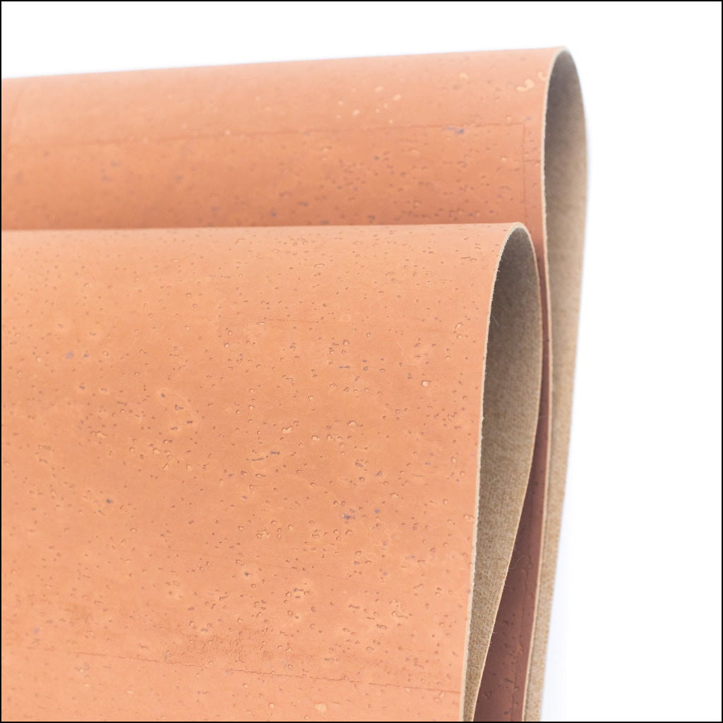 Chocolate light brown cork textile sheet portuguese cork fabric COF-437 cork fabric