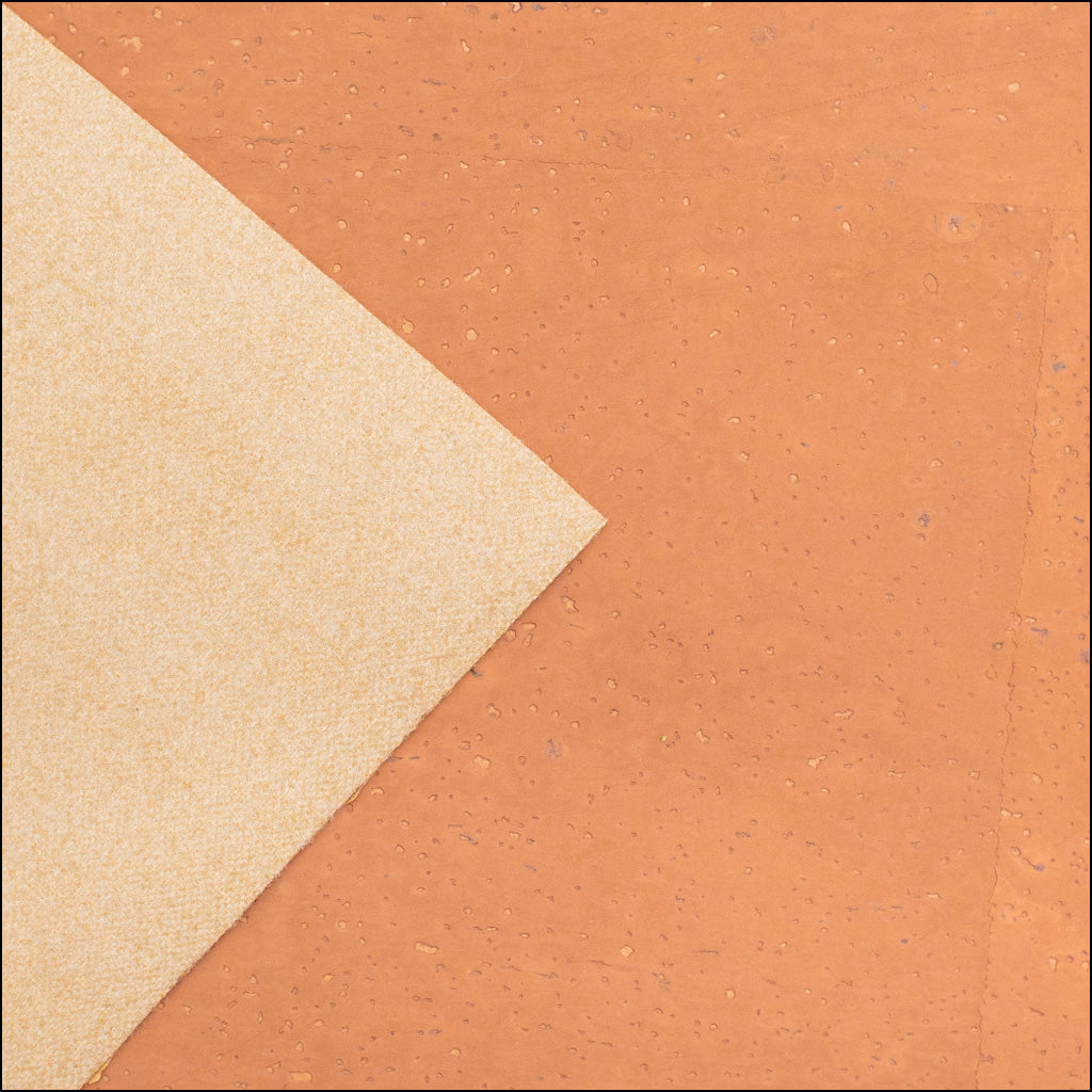 Chocolate light brown cork textile sheet portuguese cork fabric COF-437 cork fabric