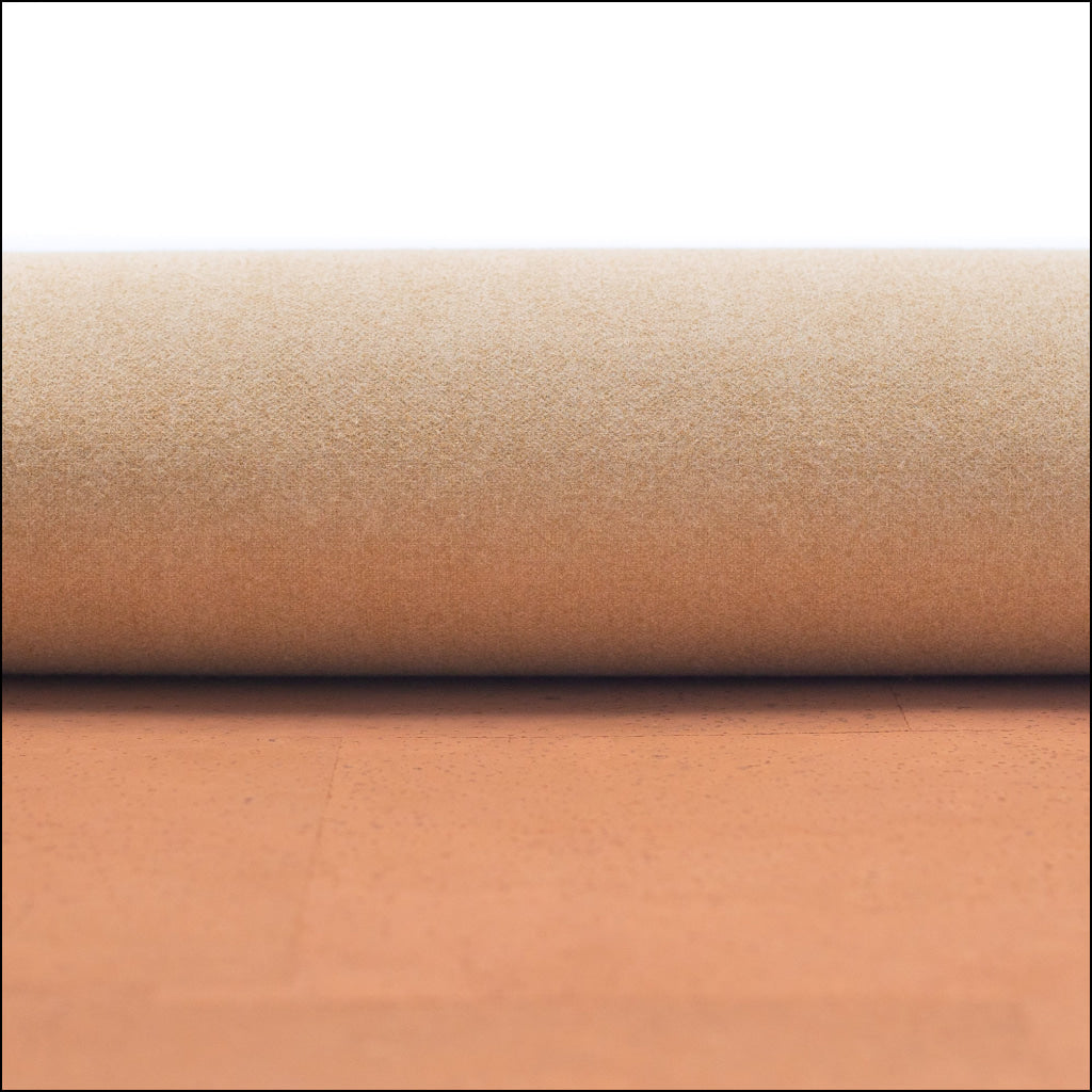 Chocolate light brown cork textile sheet portuguese cork fabric COF-437 cork fabric