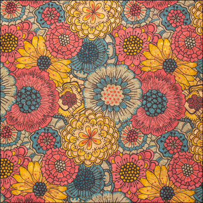 Chrysanthemums On Cork Fabric Cof-395